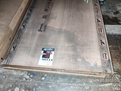 Damaged Green Commercial Door